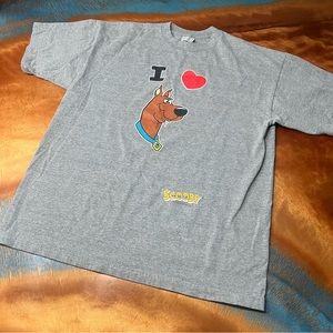 Vintage 90s I Love  Scooby Doo Stanley Desantis T-shirt XL Gray